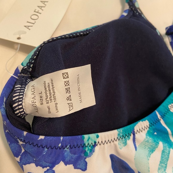 NEW Alofaaga Triangle Tropical Bikini Top - Picture 9 of 9